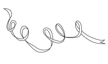 Hediye paketi için doğrusal şenlik kurdelesi. Tatil simgesi.