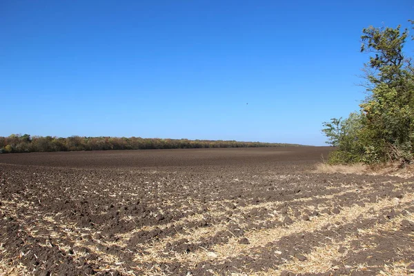 Plowed Field Good Weather — Stock Photo, Image