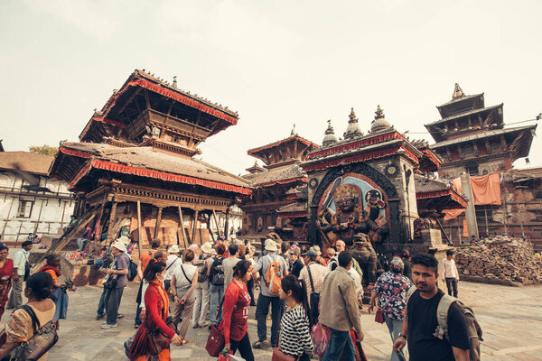 Kathmandu Nepal April 2016 Patan Durbar Square One Three Durbar Royalty Free Stock Images