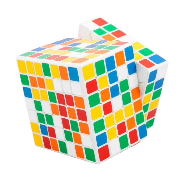 Kragujevac Serbia Ocak 2014 Beyaz Arkaplanda Rubik Küpü Rubik Küpü — Stok fotoğraf