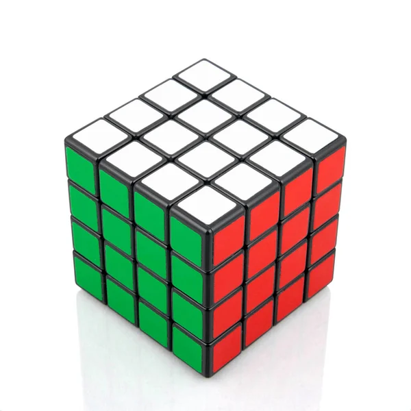 Kragujevac Serbia Enero 2014 Cubo Rubik Sobre Fondo Blanco Cubo — Foto de Stock