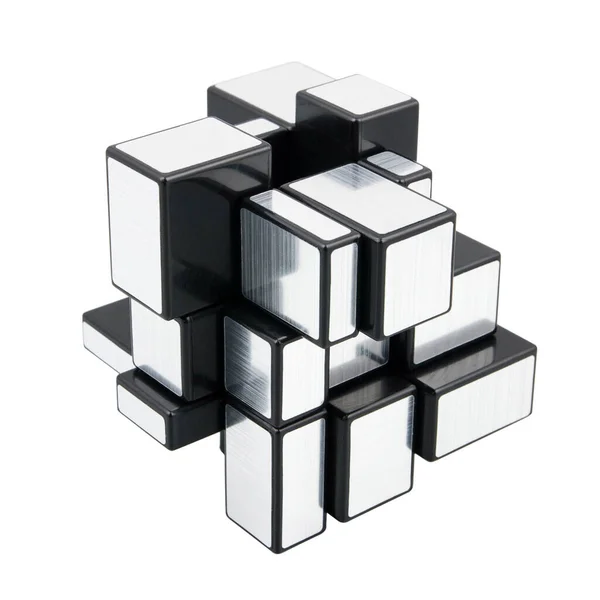 Kragujevac Serbia Febbraio 2014 Blocchi Speculari Rubik Sfondo Bianco Inventato — Foto Stock