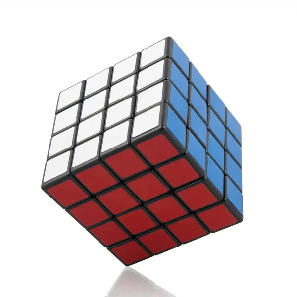 Kragujevac Serbia Januari 2014 Rubik Kubus Witte Achtergrond Rubik Cube — Stockfoto