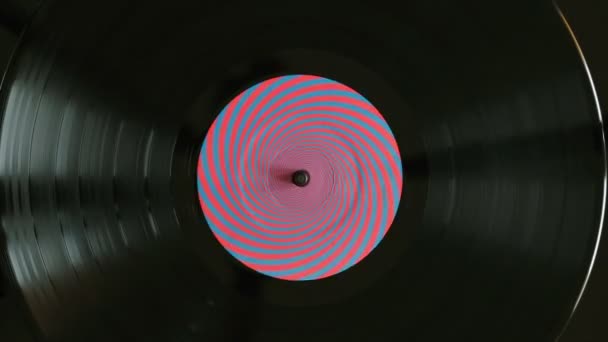 Braccio Girevole Suona Disco Vinile Disco Grammofono Rotante — Video Stock