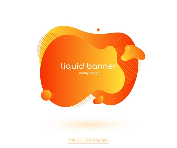 Bannière Géométrique Abstraite Liquide Forme Élément Fond Modèles Pour Bannière — Image vectorielle