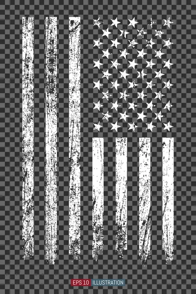 Прозрачный Американский Флаг Шаблон Ваших Дизайнерских Работ Векторная Иллюстрация — стоковый вектор