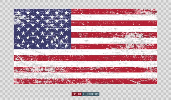 Прозрачный Американский Флаг Шаблон Ваших Дизайнерских Работ Векторная Иллюстрация — стоковый вектор