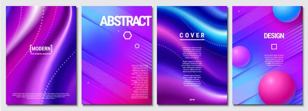 Sada Abstraktních Pozadí Moderní Geometrické Gradienty Šablona Pro Banner Brožuru — Stockový vektor