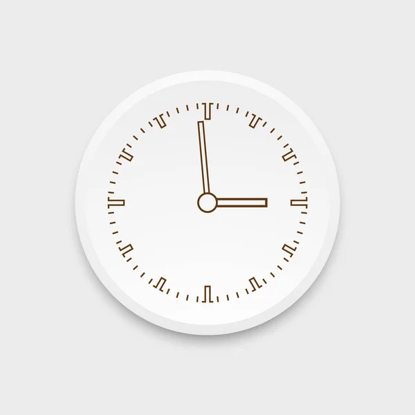 Icône Horloge Visage Horloge Illustration Vectorielle — Image vectorielle