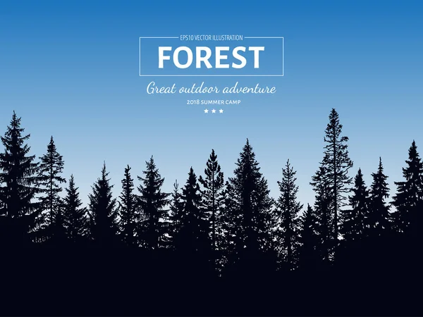 Abstrakter Hintergrund Waldwildnislandschaft Vorlage Für Ihr Design Funktioniert Handgezeichnete Vektorillustration — Stockvektor