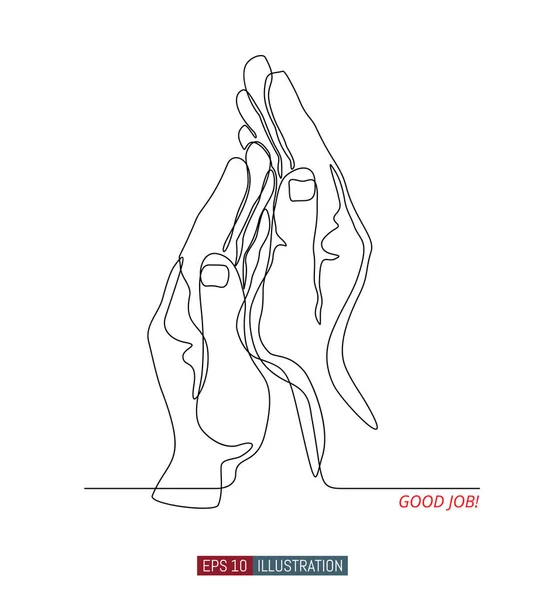 계속하여 박수갈채를 보내고 당신의 디자인을 템플릿 일러스트 — 스톡 벡터