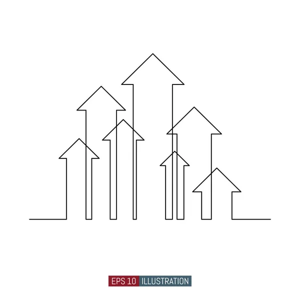 화살표가 연속적으로 그려져 있습니다 당신의 디자인을 템플릿 일러스트 — 스톡 벡터