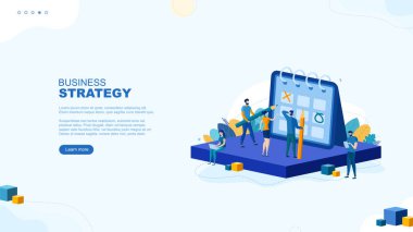 Moda düz çizim. İş stratejisi sayfası kavramı. İnsanlar tic-tac-toe oynuyor. Planlama. Organizasyon. İşbirliği. Takım çalışması. Tasarımının şablonu işe yarıyor. Vektör grafikleri.