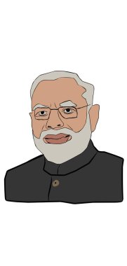 Narendra Modi 'nin resimli portresi .