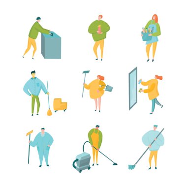 Profesyonel temizlikçiler ayarlandı. Temizle, spreyle, boşalt, temizle ve yıka..