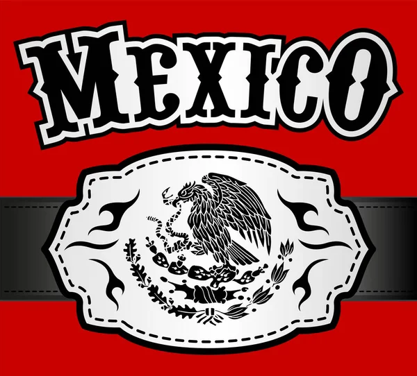 Mexiko Emblem Westlichen Stil Mexikanisches Thema Vektor Design — Stockvektor