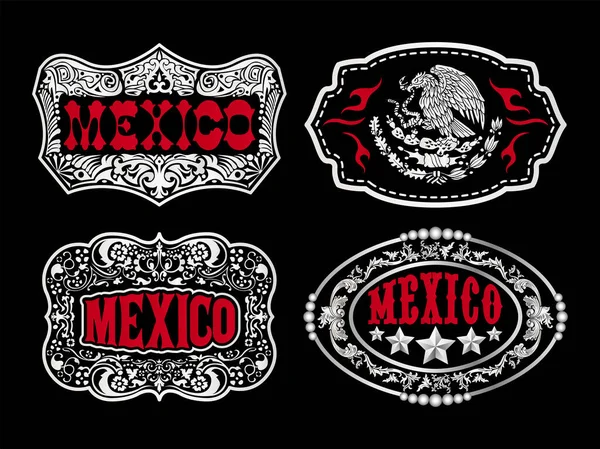 Mexico Etiketi Amblem vektör ana koleksiyon tasarımı.