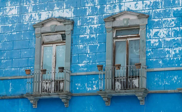 Style Colonial Classique Mexicain Fenêtres Balcon Guanajato Mexique — Photo
