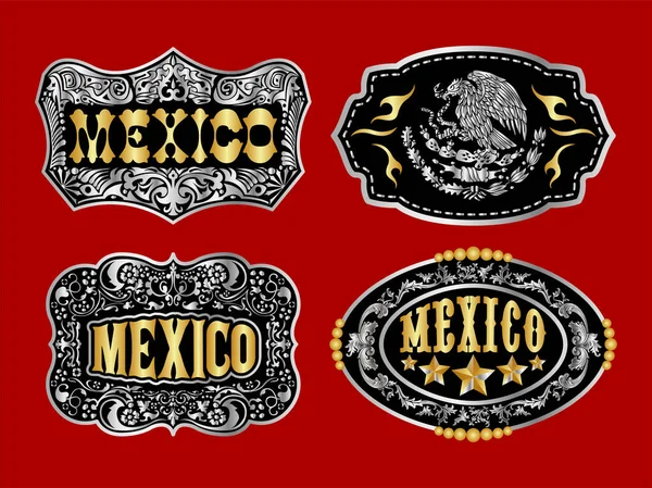 Mexico Etiketi Amblem vektör ana koleksiyon tasarımı.