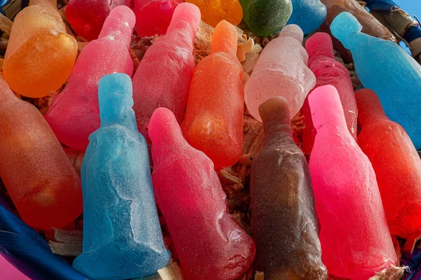 Traditional Mexican Candy Sweetmeats with a Bottle shape.