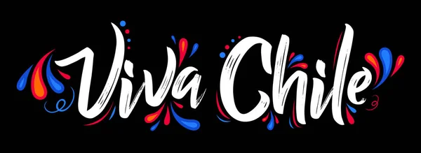 Viva Chile Traducción Viva Chile Fiesta Tradicional Chilena — Archivo Imágenes Vectoriales