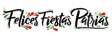 Felices Fiestas Patrias, Mutlu Ulusal Tatiller İspanyolca metin, Meksika temalı vatansever kutlama.