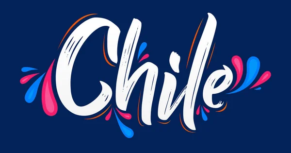 Chile Patriotic Banner Design Чилійський Прапор Vector Illustration — стоковий вектор