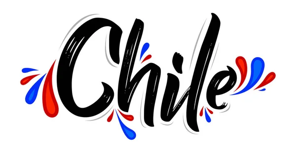 Chile Patriotic Banner Design Chileno Bandeira Cores Vetor Ilustração — Vetor de Stock