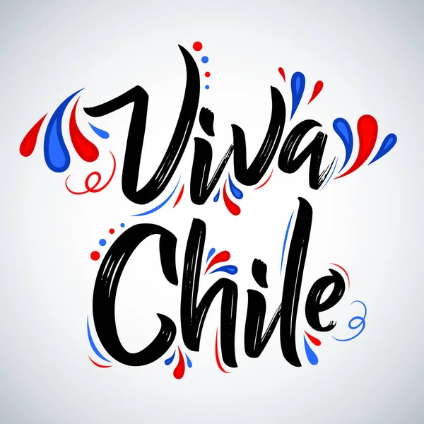 Viva Chile Traducción Viva Chile Fiesta Tradicional Chilena — Vector de stock