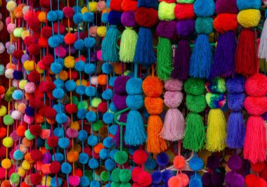 Meksika Mercado 'da Dekoratif Stamen Baloları.