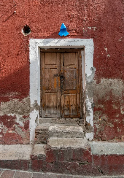 Puerta Madera Mexicana Estilo Colonial San Miguel Allende México — Foto de Stock