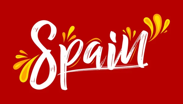 Espanha Espanhol Patriótico Banner Design Bandeira Cores Vetor Ilustração —  Vetores de Stock