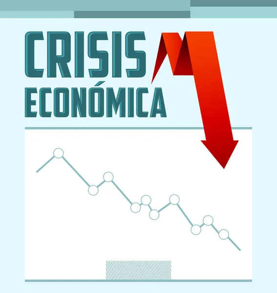 Crisis Económica Crisis Económica Diseño Vectores Texto Español — Archivo Imágenes Vectoriales