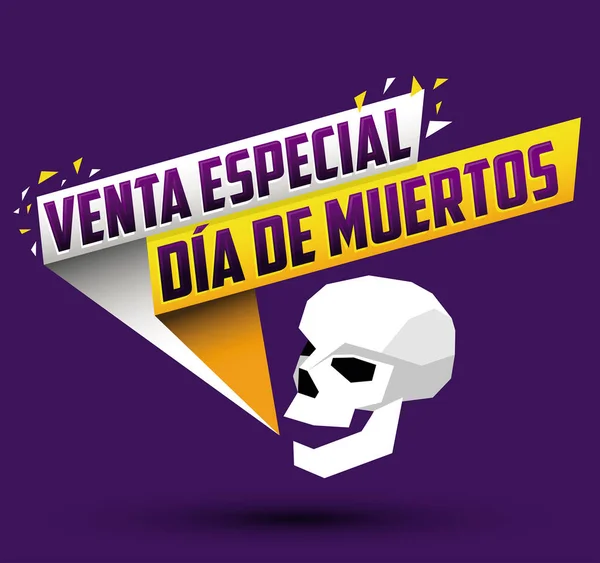 Venta Especial Dia Muertos Dag Van Doden Speciale Verkoop Spaanse — Stockvector