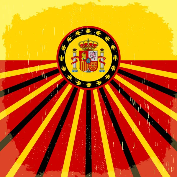 Espana Spanje Spaanse Tekst Vintage Kaart Poster Vector Illustratie Spaanse — Stockvector