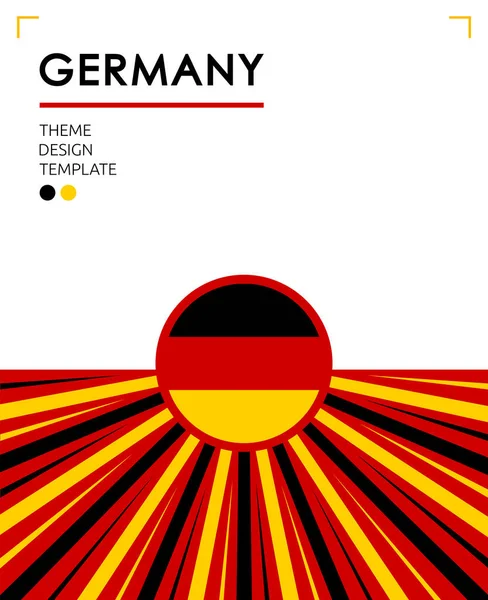 Duitsland Natie Patriottische Thema Vector Illustratie Duitse Vlag Kleuren — Stockvector