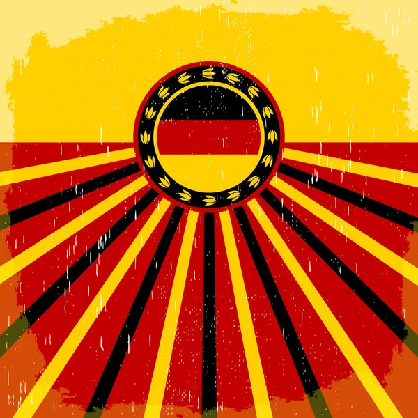 Duitsland Vintage Oude Poster Met Duitse Vlag Kleuren Vector Ontwerp — Stockvector