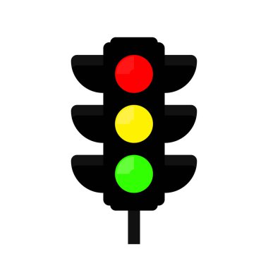 Trafik ışıkları taşıyıcı ışık semaforu kırmızı sarı ve yeşil güvenlik sinyali trafik lambası görüntüleme