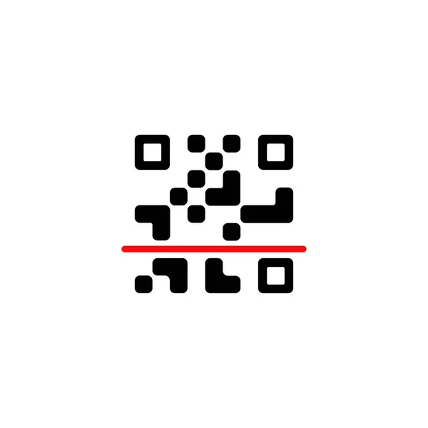 Icono Vector Escaneo Código Qrcode Scan Flat Isolated Information Symbol — Archivo Imágenes Vectoriales