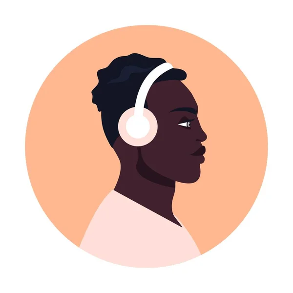 Social Media Avatar Profileert Een Jongeman Portret Van Een Afrikaanse — Stockvector