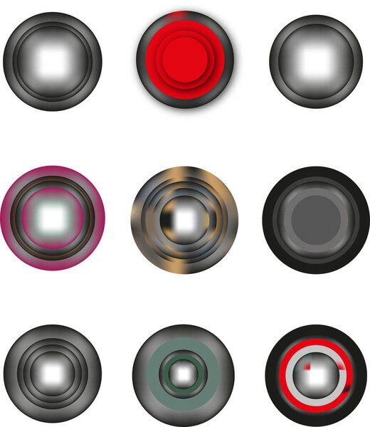 Abstract image of buttons for the design of websites, banners, advertising posters.