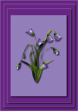 Tebrik, davetiyeler, afişler ve afişler için çerçevedeki orman çanları..