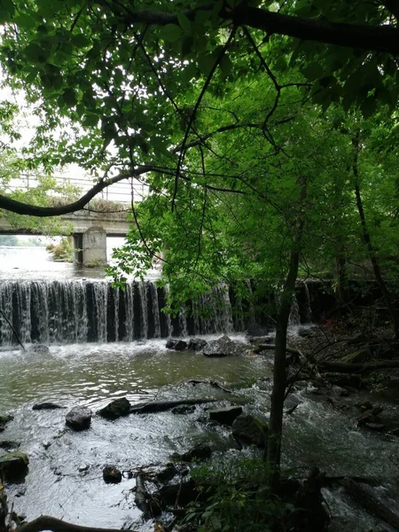 Barrage Pont Ancien Moulin Abandonné — Photo