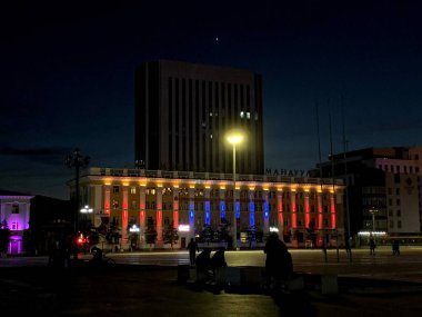 Hafif dekorasyonlu Moğol bayrağı 