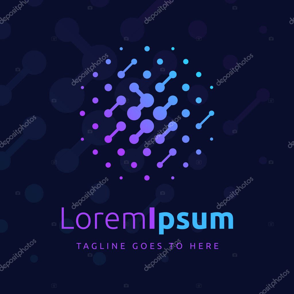 Technology logo design, tech icon. Biotechnology logo design, Biotechnology icon. Tech Logo design template.