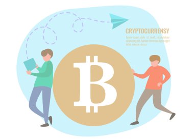 İnsanlar ve bitcoin demir. 