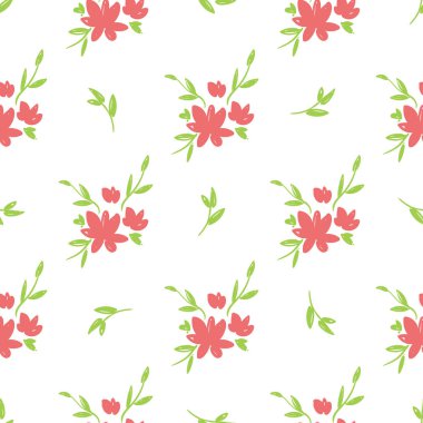 Basit güzel çizilmiş çiçekler