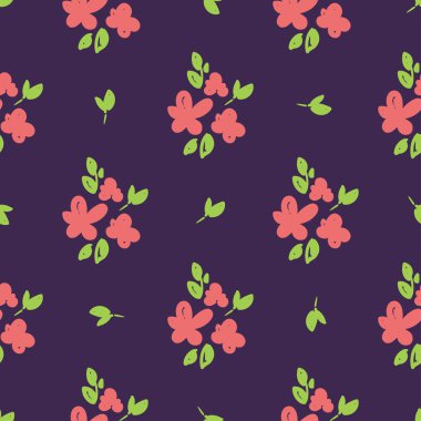 Basit güzel çizilmiş çiçekler