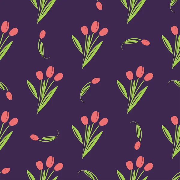 Simple belles fleurs dessinées à la main — Image vectorielle