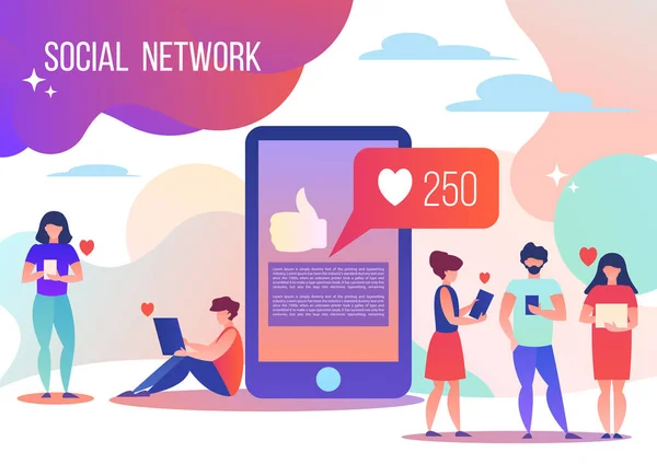 Akıllı telefonlar içinde küçük insanların sosyal ağlar izle